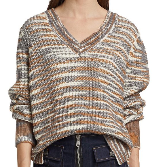 Cinq a Sept 5a7 Amalie Sweater, NWT, L Cinnamon Multi - Picture 1 of 6